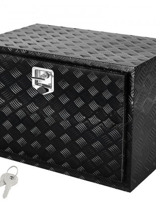Underbody Truck Box, 36" x 24" x 24" Pickup Storage Box, Heavy Duty Aluminum Diamond Plate Tool Box with Lock and Keys, Waterproof Trailer Storage Box with T-Handle Latch for Truck, Van, Trailer
