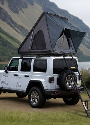 Rooftop Tent Hard Shell, Naturnest Rooftop Tent Hardshell for 2-3 Person, Hard Shell Roof Top Tent with Telescopic Ladder Thick Mattress, Waterproof Windproof for Jeep SUV Van Pickup Truck