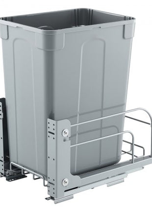 Pullout Trash Can for Kitchen Cabinets, 35 QT Garbage Waste Recycling Bin, Under Mount Waste Container, with Heavy Duty Metal Soft Close Sliding System and Door Kit, for Sink, Under Counter