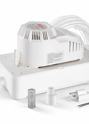Condensate Pump, 1/12 HP, 90 GPH, 20 ft Lift, 115V Automatic AC Condensation Removal Pump with Safety Switch 20 ft Tubing, for Air Conditioner, Dehumidifier, HVAC, Furnace, Ice Maker Water Drain