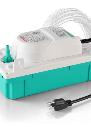 Condensate Pump, 1/24 HP, 110 GPH, 24 ft Lift, 100-240V Automatic AC Condensation Removal Pump with Safety Switch & 20 ft Tubing, for Air Conditioner, Dehumidifier, HVAC, Furnace, Ice Maker