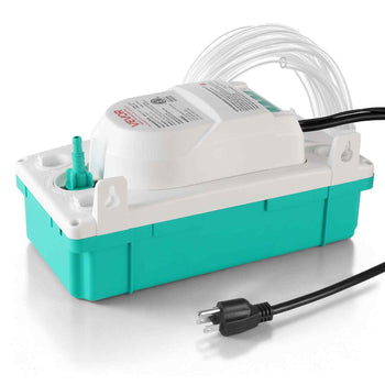 Condensate Pump, 1/24 HP, 110 GPH, 24 ft Lift, 100-240V Automatic AC Condensation Removal Pump with Safety Switch & 20 ft Tubing, for Air Conditioner, Dehumidifier, HVAC, Furnace, Ice Maker