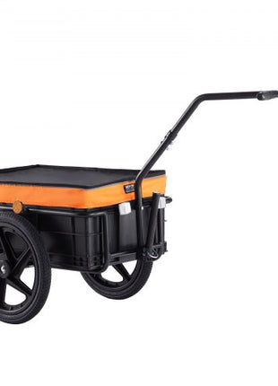 Bike Cargo Trailer, 88 lbs Load Capacity, Heavy-Duty Bicycle Wagon Cart, Foldable Compact Storage with Universal Hitch, Waterproof Cover, 16" Wheels, Safe Reflectors, Fits 24"-28" Bike Wheels