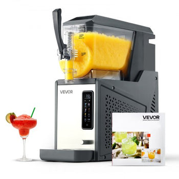 Slushie Machine, 4L/135oz No Ice Needed Slushy Machine for Home, Frozen Drink Maker with Single Tank, Margarita Machine with Self-Cleaning, for Frozen Margaritas, Frappés, Milkshake & More