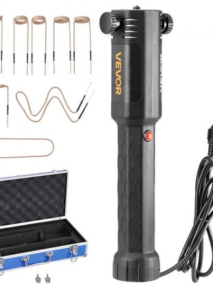 Induction Heater Bolt Removal, 1100W 110V Magnetic Induction Heater Kit, Handheld Nut Buster Tool, Mini Heating Machine for Rusty Screw Removing, Car Garage Repairing Tools with 10 Coil and Box