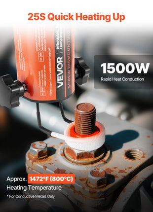 Induction Heater Bolt Removal, 1500W 110V Magnetic Induction Heater Kit, Handheld Nut Buster Tool, Mini Heating Machine for Rusty Screw Removing, Car Garage Repairing Tools with 8 Coil and Box