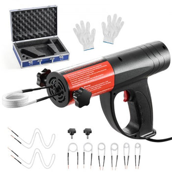 Induction Heater Bolt Removal, 1500W 110V Magnetic Induction Heater Kit, Handheld Nut Buster Tool, Mini Heating Machine for Rusty Screw Removing, Car Garage Repairing Tools with 8 Coil and Box