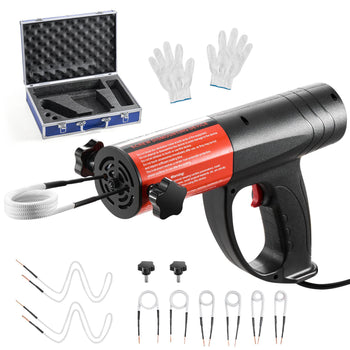 Induction Heater Bolt Removal, 1500W 110V Magnetic Induction Heater Kit, Handheld Nut Buster Tool for Rusty Screw Removing, Car Garage Repairing Tools with 8 Coil and Box