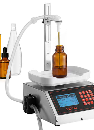 Liquid Filling Machine, 10-1000g Recommend Automatic Bottle Filler, for Water, Detergent, Oil, Premium Stainless Steel Body, Digital Weighing, Adjustable Stand, Memory Presets, Easy to Operate