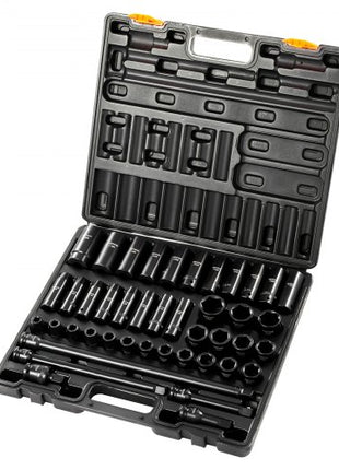 Impact Socket Set 1/2 Inches 43 Piece Impact Sockets, Standard Socket Assortment, 1/2 Inches Drive Socket Set 6-Point Sockets Metric 9-30mm (Standard/Deep)