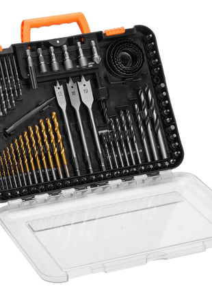 Drill Bit Set, 100 Pieces Drill and Driver Bit Set, Screwdriver Bit Set Suitable for Wood Metal Cement Drilling and Screw Driving, Drill Bit Sets Combo Kit Assorted in Organized Carrying Case