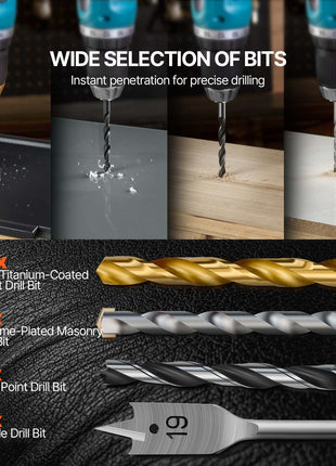 Drill Bit Set, 101 Pieces Drill and Driver Bit Set, Screwdriver Bit Set Suitable for Wood Metal Cement Drilling and Screw Driving, Drill Bit Sets Combo Kit Assorted in Organized Carrying Case