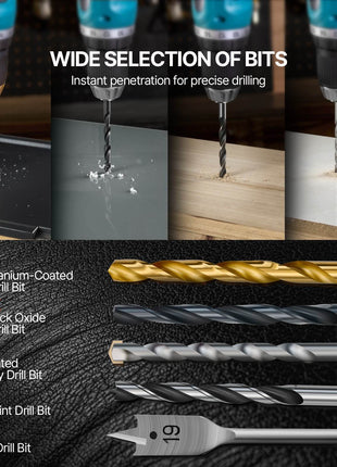 Drill Bit Set, 246 Pieces Drill and Driver Bit Set, Screwdriver Bit Set Suitable for Wood Metal Cement Drilling and Screw Driving, Drill Bit Sets Combo Kit Assorted in Organized Carrying Case