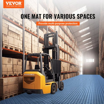 Garage Tiles Interlocking, 12 x 12 x 0.53 inch 50 Pack Garage Floor Covering Tiles, Non-Slip Double-Sided Texture Garage Flooring Tiles, for Garages, Basements, Repair Shops, Blue