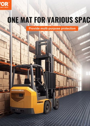 Garage Tiles Interlocking, 12 x 12 x 0.53 inch 50 Pack Garage Floor Covering Tiles, Non-Slip Double-Sided Texture Garage Flooring Tiles, for Garages, Basements, Repair Shops, Graphite Gray
