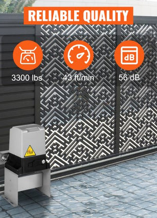 3300lbs Automatic Sliding Gate Opener Driveway Operator Infrared Sensor