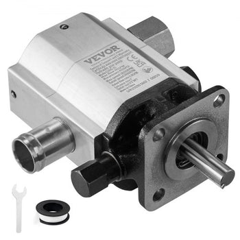 Hydraulic Log Splitter Pump, 16GPM, 2 Stage 4000PSI Wood Log Splitter Pump, 1'' Inlet 1/2'' NPT Outlet 3600 RPM Aluminum Hydraulic Gear Pump, for Small Engine Mounting Log Splitters Snowplow
