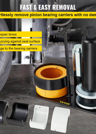 Carrier & Pinion Bearing Puller, Compatible with Dana 30,40,50,60,70, 80, Ford 10.25\" Bearings, Pinion Puller Tool with 3 Clamshells, 45# Steel Clamshell Bearing Puller for Auto Repair