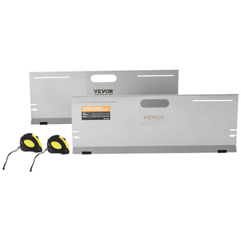 Stainless steel VEVOR cutting guide set with two yellow measuring tapes, ideal for precise woodworking projects.