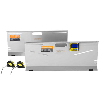 Stainless steel VEVOR digital caliper set with measuring tape, sleek design, durable, perfect for precision measuring.
