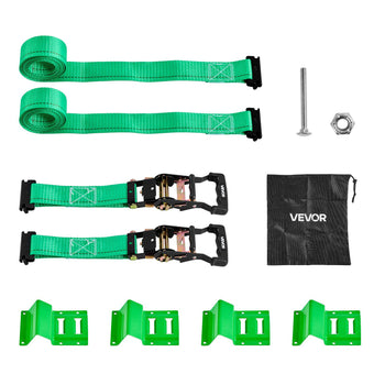 Wheel Chock Tie-Down Kit, Chock-Style Trailer Tie Down Strap, Car Tie Down Kit with Buckle, Break Strength 4380 lbs & Working Load 1460 lbs Motorcycle Tie-Down System for ATVs, UTVs & Trailers