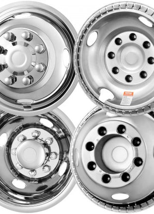 16-inch Wheel Simulators, 304 Stainless Steel Wheel Simulator Kit with Mirror Polished Finish, 2 Front and 2 Rear Wheel Covers Fit for Ford F350 (1974-1998), 4 pcs