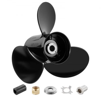 Outboard Propeller, Upgrade OEM 15 Spline Tooth Aluminum Outboard Boat Propeller Fit Mercury/Mariner Engines 135-300 HP, 4-3/4" Gearcase, 3-Blade, RH (Right Hand Rotation), OEM No. 48-832830A45