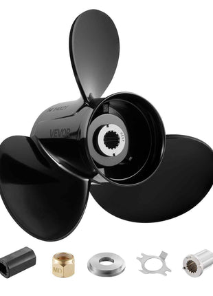Outboard Propeller, Upgrade OEM 15 Spline Tooth Aluminum Outboard Boat Propeller Fit Mercury/Mariner Engines 90-400 HP, 4-3/4" Gearcase, 3-Blade, RH (Right Hand Rotation), OEM No. 48-832832A45