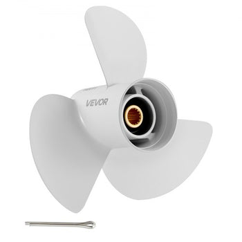 Outboard Propeller, Upgrade OEM 15 Spline Tooth Aluminum Outboard Boat Propeller Fit Yamaha Engines 50-130 HP, 4-1/4" Gearcase, 3-Blade, RH (Right Hand Rotation), OEM Parts No. 6E5-45954-00-EL