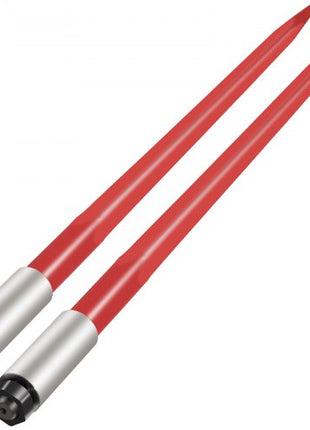 Pair Hay Spear 39" Bale Spear 3000 lbs Capacity, Bale Spike Quick Attach Square Hay Bale Spears 1 3/4", Red Coated Bale Forks, Bale Hay Spike with Hex Nut & Sleeve for Buckets Tractors Loaders
