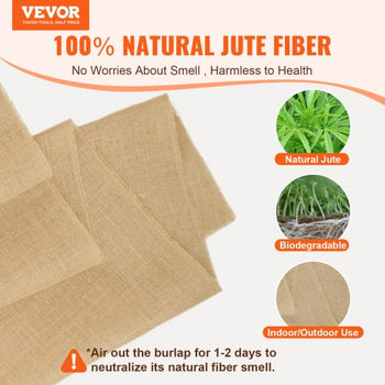 Burlap Fabric Roll, 36 x 150 ft & 50 x 50 High Density Wide Natural Burlap Fabric Rolls, Jute Fabric Burlap Tree Wrap Roll, for Decor, Crafts, Wedding, Gardening, Plant & Tree Winter Covering
