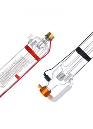 90W CO2 Laser Tube, 49.2 in (1250 mm) Length, 3.1 in (80 mm) Dia Borosilicate Glass Laser Cutter Tube with Metal Head, 10,000hr Wires Preconnected for Laser Engraver Engraving Cutting Machine