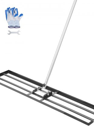 Lawn Leveling Rake, Lawn Leveler with 83.9 in Handle, 48x10 in Ground Plate, Rust-Resistant Carbon Steel Soil Leveler, 2 Heights Adjustable, Effort Saving Lawn Leveling Tool for Yard Golf Court