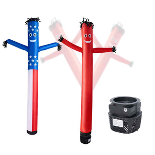 Inflatable Tube Man with Blower, 8 ft Tall, Wacky Waving Wind Flying Inflatable Dancing Tube Guy with 1/15 HP IPX3 Waterproof Blower Fan, for Outdoor Advertising Business Store Party Decoration