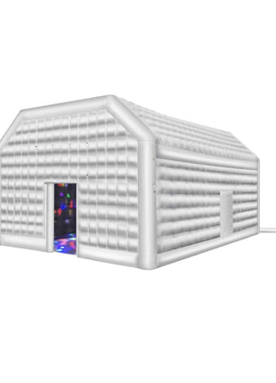 Inflatable Nightclub, 26.2 x 19.7 x 13.1 Ft, Blow up Party Tent with 1100W Blower, Large Inflatable Night Club Tent for Adults, Easy Setup Inflatable House Air Cube for Wedding Birthday White