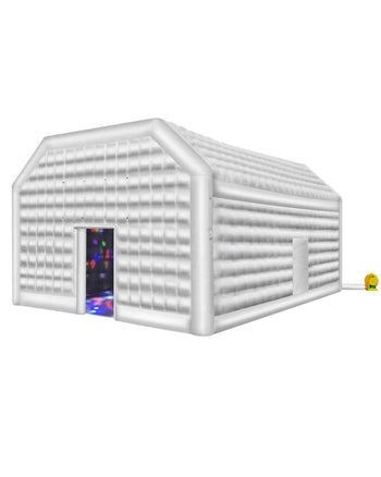 Inflatable Nightclub, 26.2 x 19.7 x 13.1 Ft, Blow up Party Tent with 1100W Blower, Large Inflatable Night Club Tent for Adults, Easy Setup Inflatable House Air Cube for Wedding Birthday White