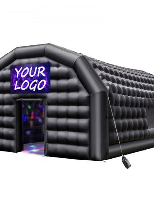 Inflatable Nightclub, 26.2 x 19.7 x 13.1 ft Inflatable Party Tent with 1100W Blower & Sandbag, Ventilated Blow up Night Club with 2 Windows, Air Cube House for Event Birthday Wedding Party