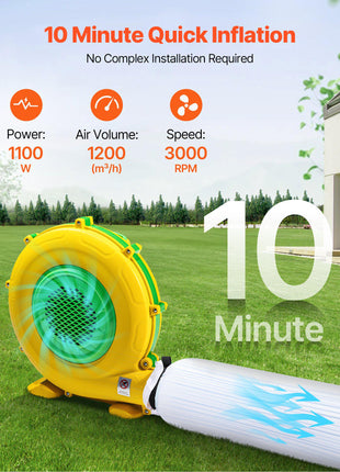 Inflatable Nightclub, 29.5 x 19.7 x 13.1 ft Inflatable Party Tent with 1100W Blower & Sandbag, Blow up Night Club with 2 Windows, Air Cube House for Event Birthday Wedding Party, White