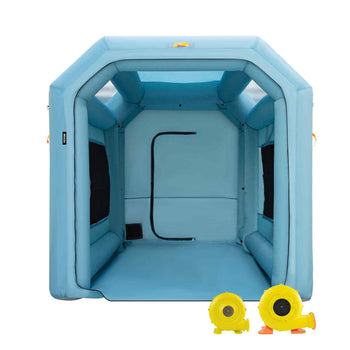 Portable Inflatable Paint Booth, 13 x 8 x 8ft Inflatable Spray Booth, Car Paint Tent with Air Filter System & 2 Blowers, Upgraded Blow Up Spray Booth Tent, Auto Paint Workstation Motorcycle Gara