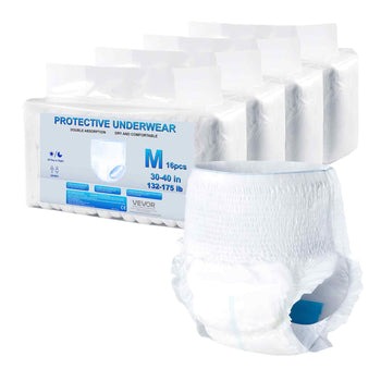 Adult Incontinence Underwear, High Absorbent Protective Underwear for Men & Women, Disposable Adult Pull-ups Diapers with Leakproof Leg Cuff & Wetness Indicator - M Size, 64 Count (4 Pack of 16)