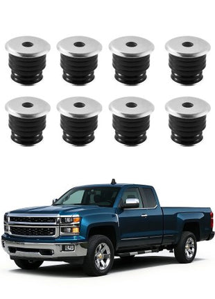 Body Mount Bushing Kit, Compatible with 1999-2007 Ford F250 F350, 60 PCS Polyurethane Body Mount Kit, Quick Replacement, Durable Components for Improving Bumpy Driving Performance, Black