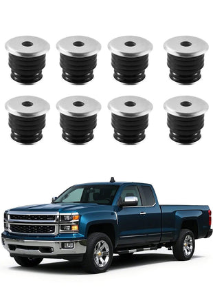 Body Mount Bushing Kit, Compatible with 1999-2007 Ford F250 F350, 60 PCS Polyurethane Body Mount Kit, Quick Replacement, Durable Components for Improving Bumpy Driving Performance, Black