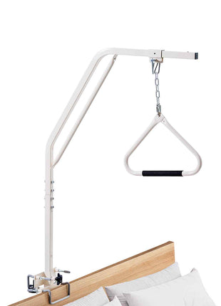Trapeze Bar for Bed Mobility, Medical Bed Trapeze with Clamps & Metal Chain, 250LBS Weight Capacity Bed Pull Up Assist for Elderly & Disabled, Ideal for Home Care, Hospitals, Nursing Homes
