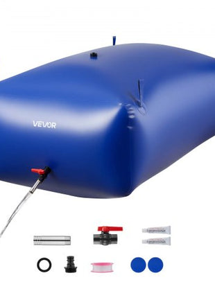 Water Storage Bladder 264.2 Gallon Large Capacity Water Bag, Portable & Collapsible Soft Waters Container, Leakproof & Tear-Resistant PVC Emergency Waters Storage Tank for RV Truck & Outdoor Use