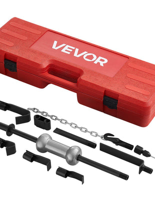 Dent Puller Kit, 10 lbs 13-in-1 Slide Hammer Dent Removal Kit, Heavy-Duty Auto Body Truck Repair Automotive Damage Remover Tool Repair Frame with Carrying Case, Extension Rod, Non-Slip Handle