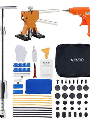 Dent Puller Kit, 61 PCS Paintless Dent Removal Kit with Golden Lifter, Slide Hammer T-Bar, Glue Gun, Auto Body Hail Damage Repair Remover Tools for Car Refrigerator Large Small Door Ding Repair
