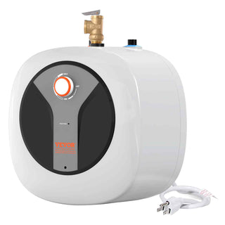 Electric Mini-Tank Water Heater 8-Gallon Tank, 1440W Hot Water Boiler Storage, Safety Temperature Pressure Valve Easy Install, for Kichen Bathroom Restaurant, Shelf Wall Floor Mounted