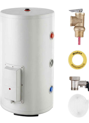 12 Gallon Electric Tank Water Heater, 1600W Point-of-Use Hot Water Heater with LED Display, Knob Control, Side Outlet, 120V Storage Design with T&P Valve for Small Apartments & Studios, Gray