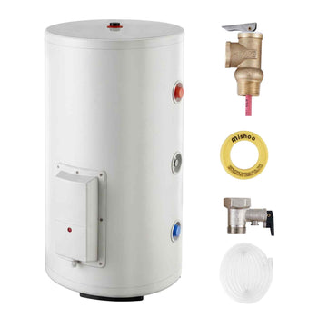 12 Gallon Electric Tank Water Heater, 1600W Point-of-Use Hot Water Heater with LED Display, Knob Control, Side Outlet, 120V Storage Design with T&P Valve for Small Apartments & Studios, Gray