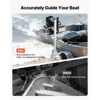 Boat Trailer Guides, 27.6-41.3 in Height Adjustable Trailers Guide, 2PCS Thickened High-Duty Trailer Guide-Ons with Smooth Roller Guidance, for Over 16 in Larger Fishing Boats, Runabout Boats
